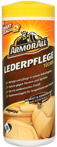 Armor all leather wipes - leather,